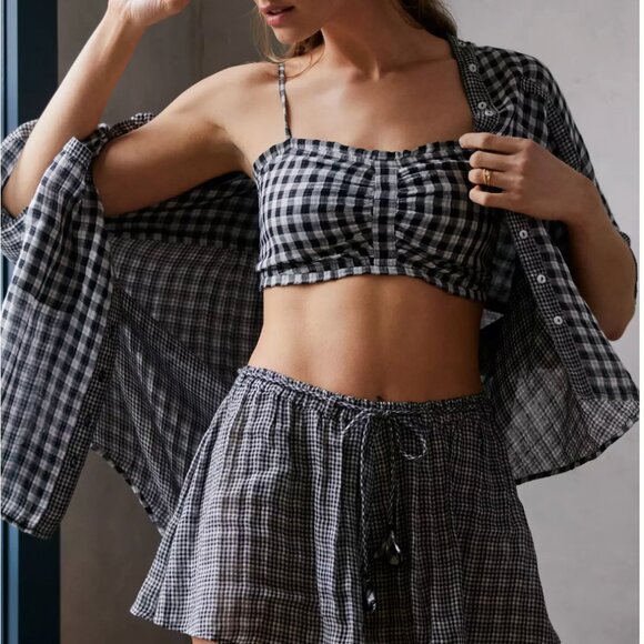 Three-Piece Gingham Lounge Set (Anthroplogie) - Picture 12 of 12